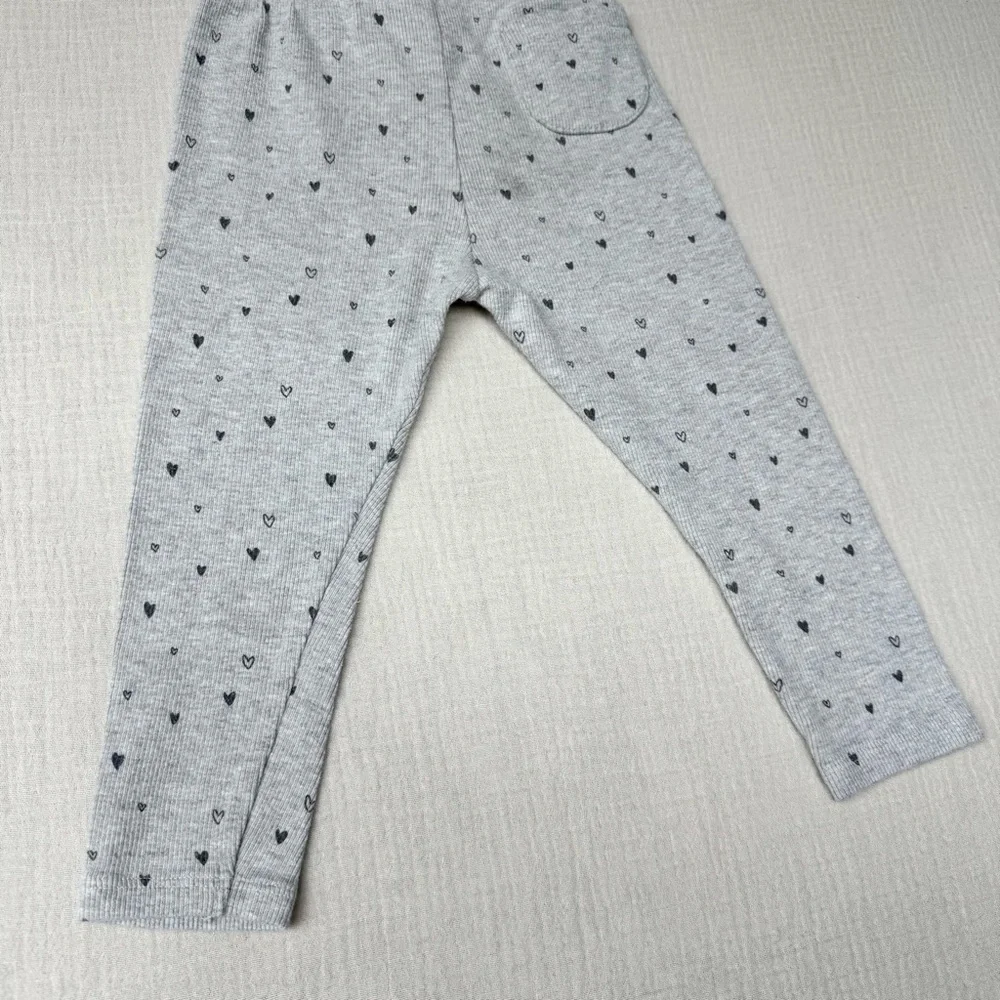 Zara Gray Heart Leggings 18-24m